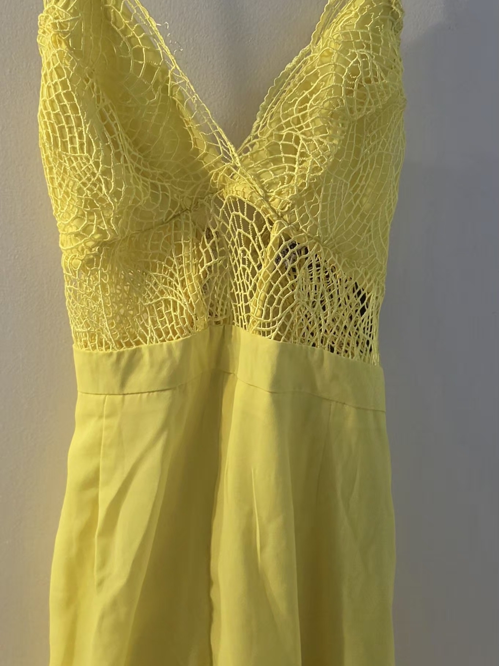 Yellow Lace Bodice Romper